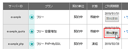 更新するアカウントを選択