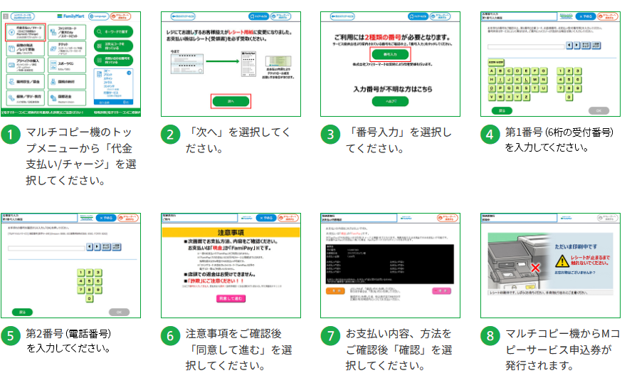マルチコピー機操作イメージ